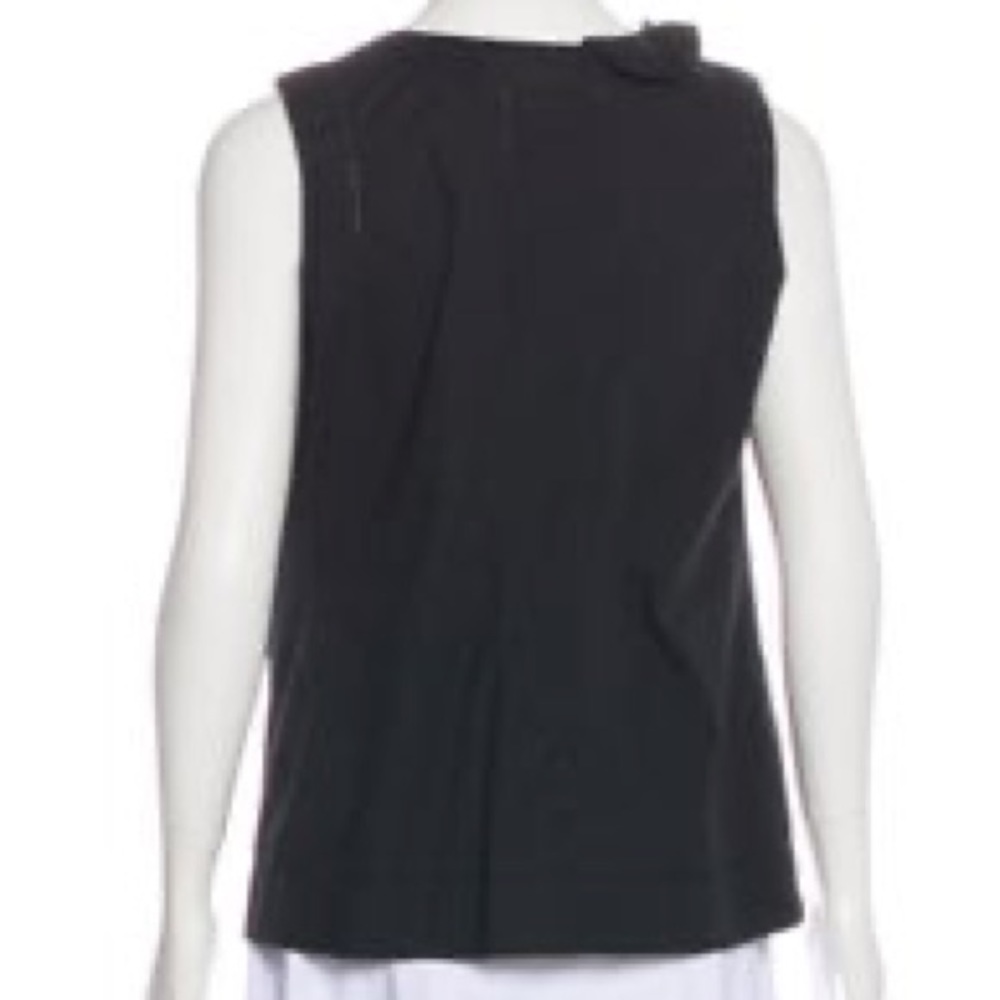 Diane Von Furstenberg Black Ruffle Blouse Sz. 4 - Picture 5 of 5